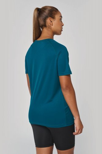 T-shirt sportiva donna girocollo in materiale riciclato