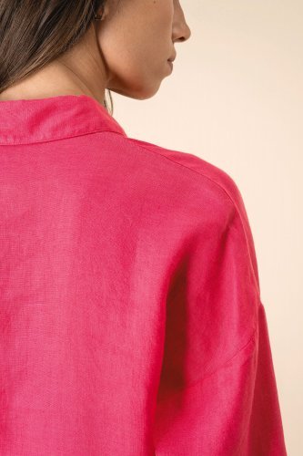 Camicia donna in lino oversize