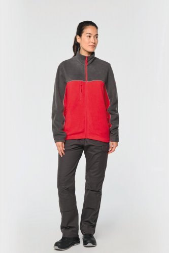 Giacca unisex in pile bicolore ecosostenibile