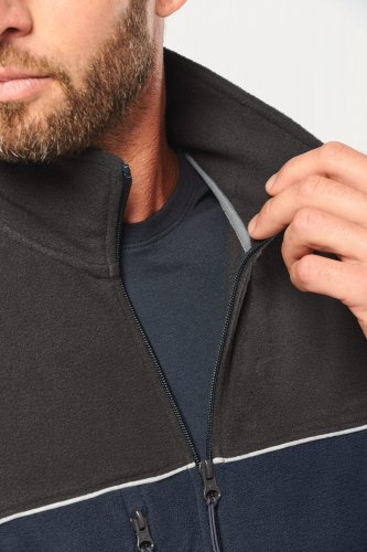 Giacca unisex in pile bicolore ecosostenibile