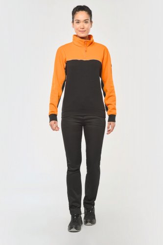 Felpa unisex ecosostenibile con collo con zip