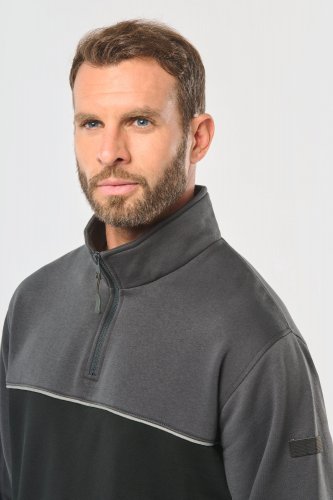 Felpa unisex ecosostenibile con collo con zip