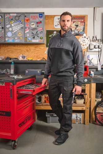 Felpa unisex ecosostenibile con collo con zip