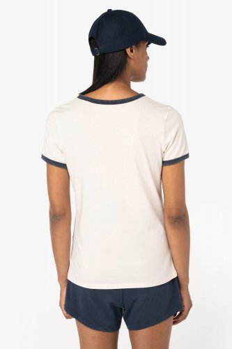 T-shirt ringer donna ecosostenibile con bordi