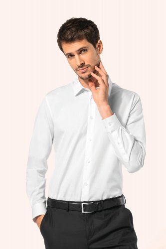 Camicia in popeline di cotone supima® uomo