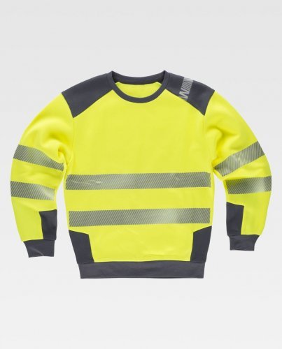 Felpa girocollo bicolore