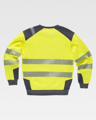 Felpa girocollo bicolore