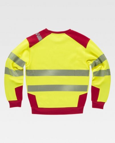 Felpa girocollo bicolore