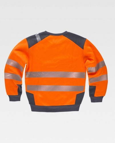 Felpa girocollo bicolore