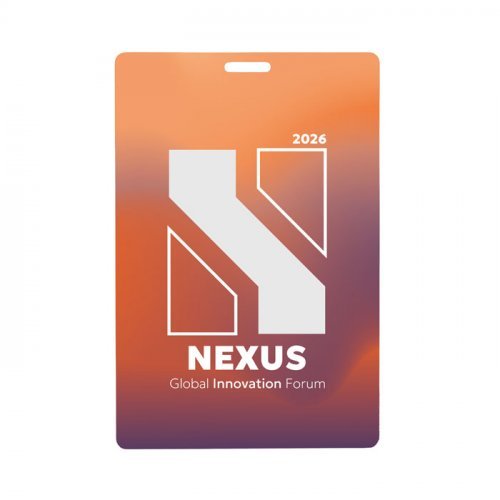 Badge con cordino 120x80 mm