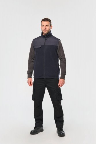 Giacca in pile con maniche removibili uomo