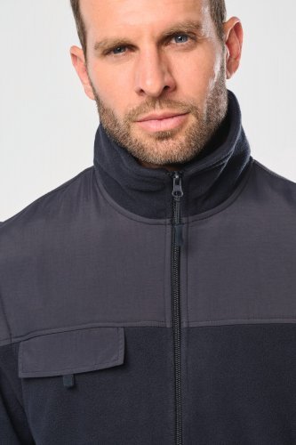 Giacca in pile con maniche removibili uomo