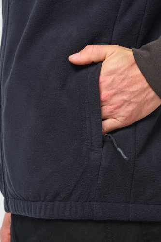 Giacca in pile con maniche removibili uomo