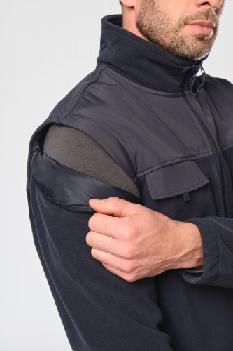 Giacca in pile con maniche removibili uomo