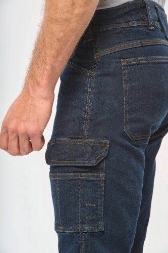 Bermuda uomo denim multitasche