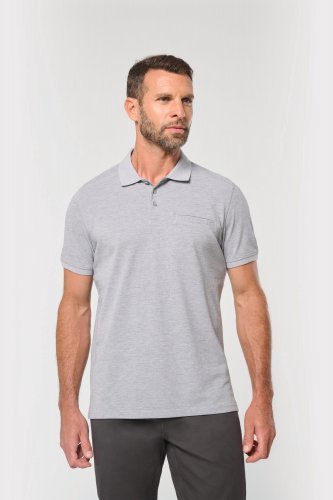 Polo unisex ecosostenibile con tasca sul petto