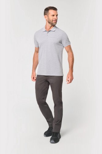 Polo unisex ecosostenibile con tasca sul petto