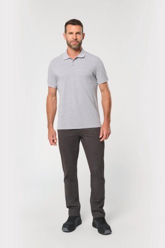 Polo unisex ecosostenibile con tasca sul petto