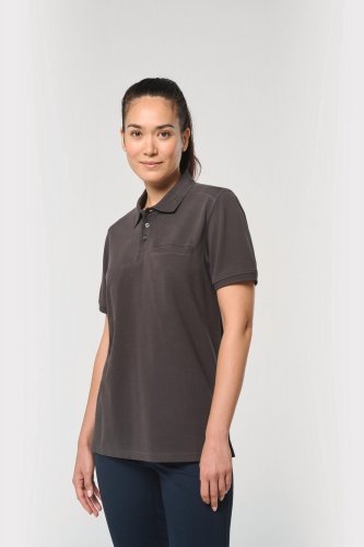 Polo unisex ecosostenibile con tasca sul petto