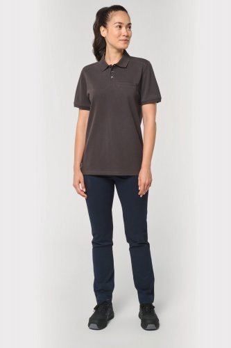 Polo unisex ecosostenibile con tasca sul petto
