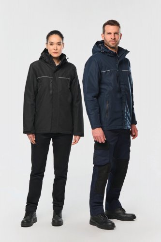 Parka performance unisex con cappuccio