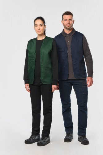 Gilet unisex in policotone multitasche