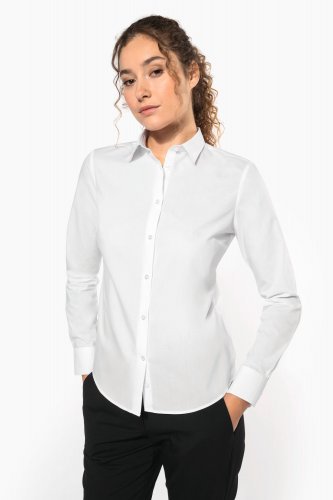 Camicia popeline policotone donna facile da lavare
