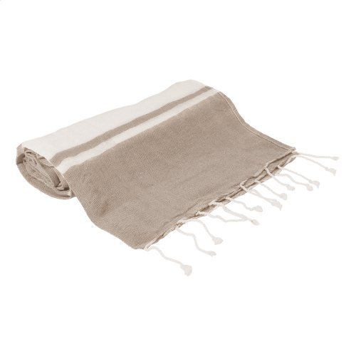 Telo mare in cotone riciclato e sacchetto con chiusura a coulisse tort