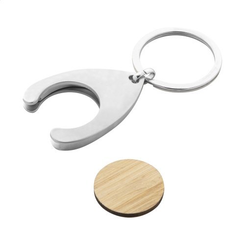 Portachiavi con gettone per carrello  zoinc