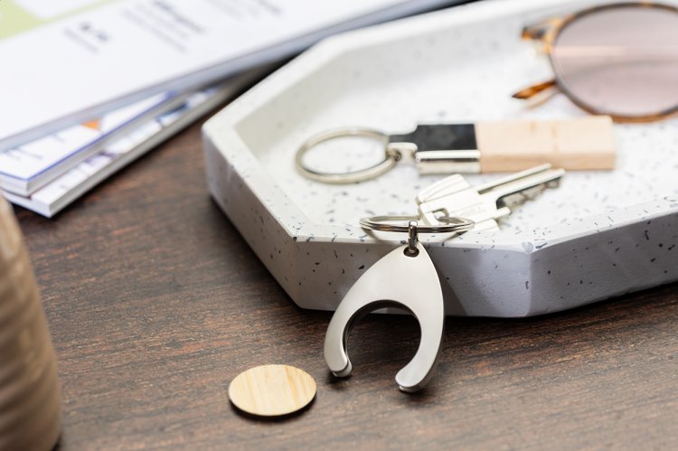 Portachiavi con gettone per carrello  zoinc