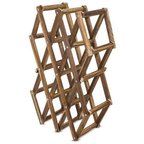 Portabottiglie in legno da 10 bottiglie rak
