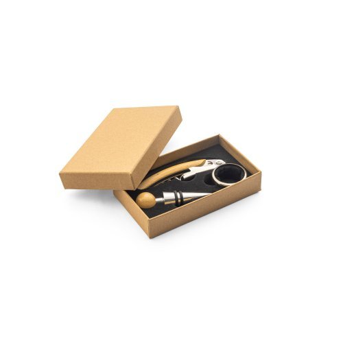 Savory. set da vino in bambù e acciaio inossidabile