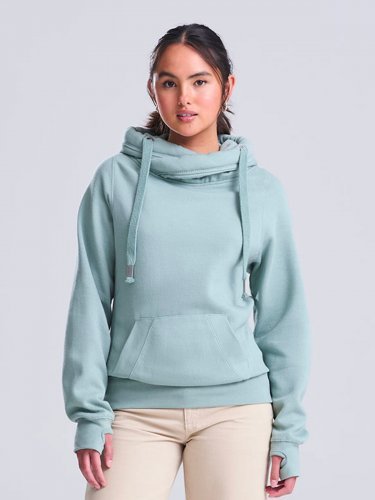 Cross neck hoodie