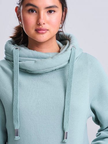 Cross neck hoodie