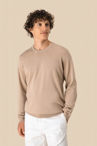 Pullover uomo ecosostenibile girocollo