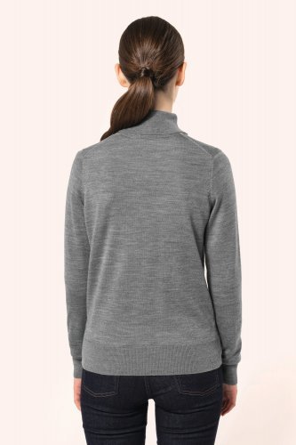 Pullover donna merino con collo dolcevita