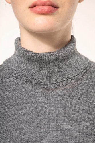 Pullover donna merino con collo dolcevita