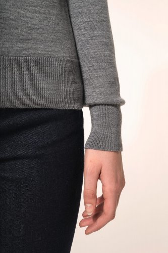 Pullover donna merino con collo dolcevita