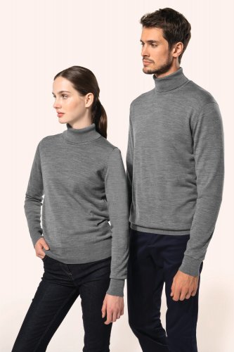 Pullover uomo merino con collo dolcevita