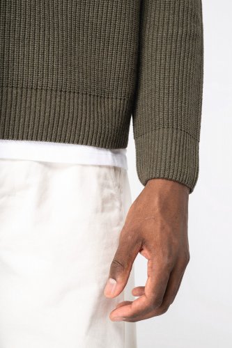 Pullover uomo ecosostenibile a maglia grossa