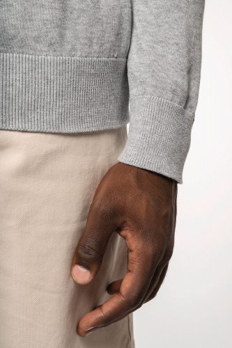 Pullover uomo con collo a v ecosostenibile