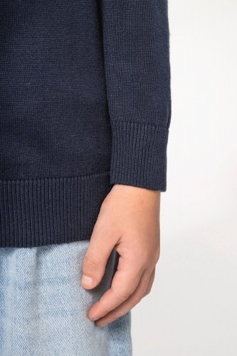 Pullover bambino con collo a v