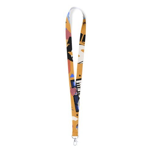 Lanyard poliestere resistente , gancio metallo, vari colori