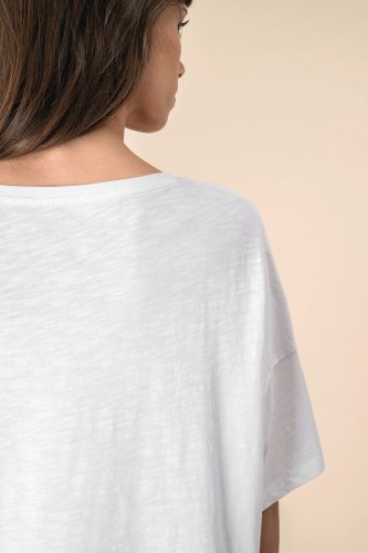 T-shirt slub donna ecosostenibile oversize