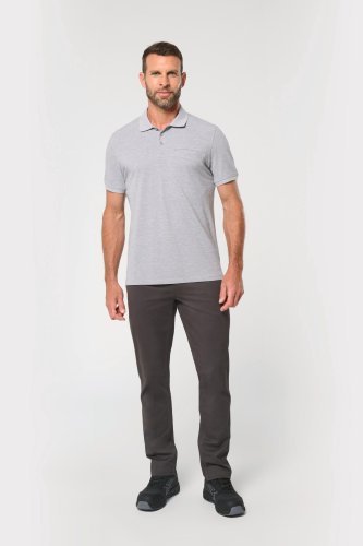 Polo unisex ecosostenibile con tasca sul petto