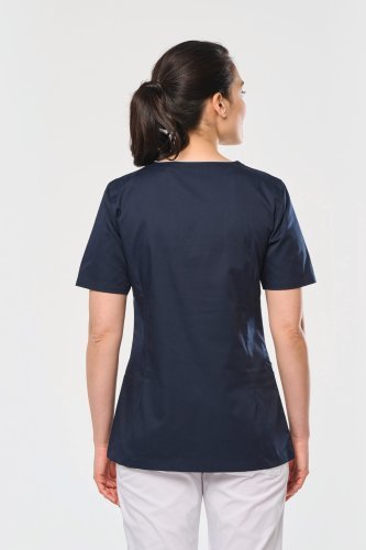 Blusa donna in policotone con automatici