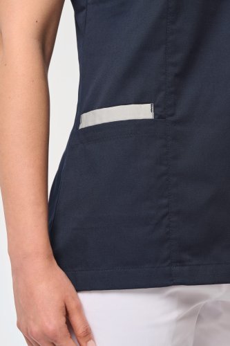 Blusa donna in policotone con automatici