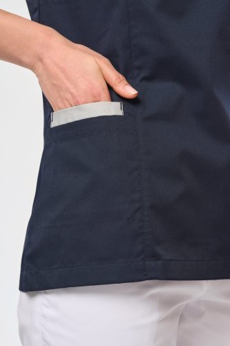Blusa donna in policotone con automatici