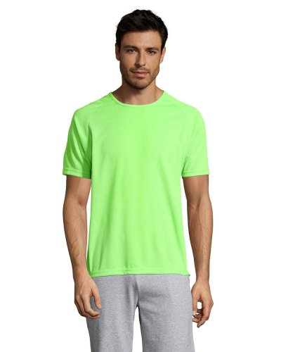 T-shirt uomo Sporty traspirante Verde Fluo