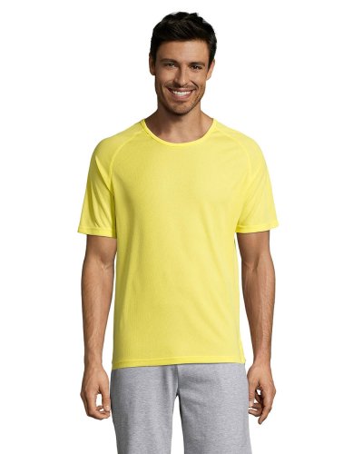 T-shirt uomo Sporty traspirante Giallo Limone